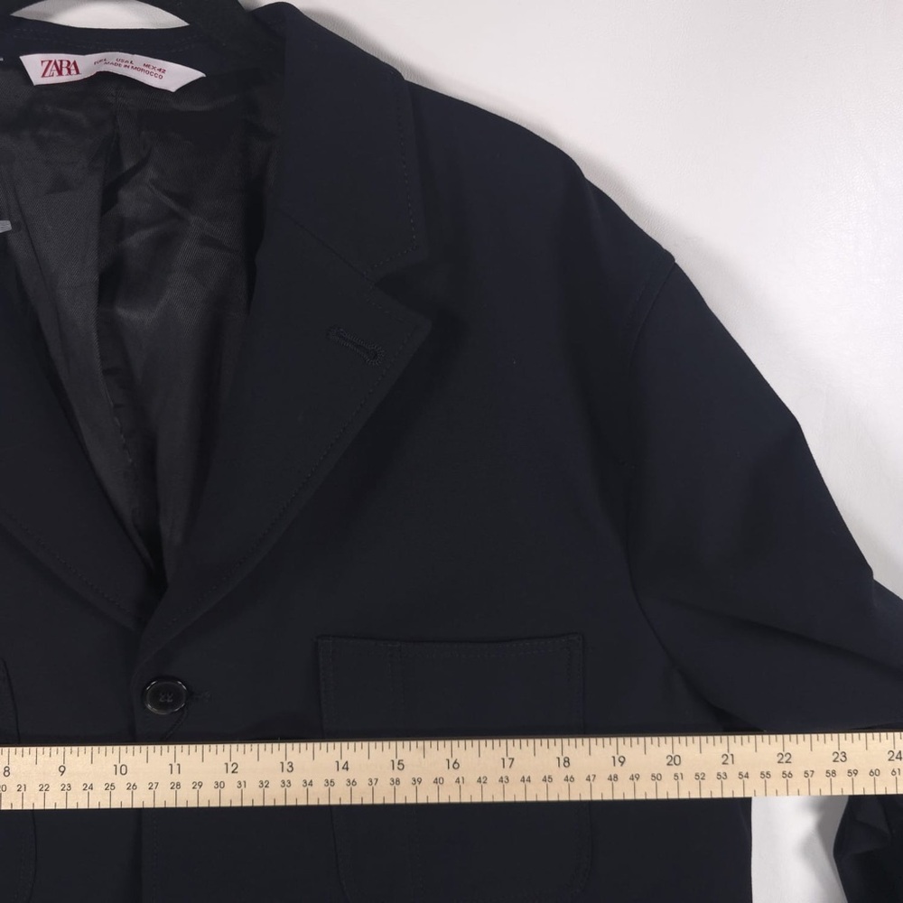 NWOT ZARA 3 Button Blazer Jacket 4‎ Pockets Notched Collar 5029/530/410 LARGE - Picture 5 of 10